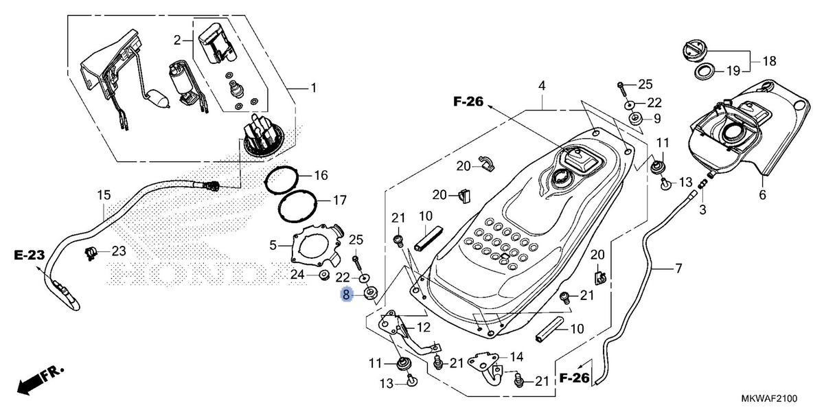 Honda OEM part 17513-MKW-D00