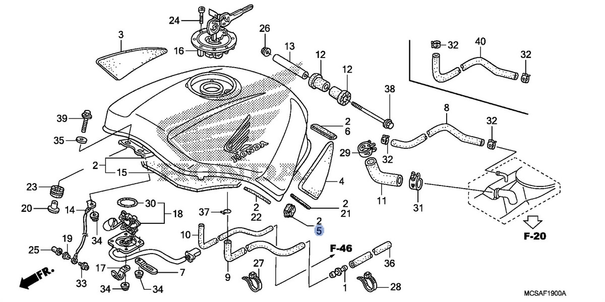Honda OEM part 17514-MCS-G00