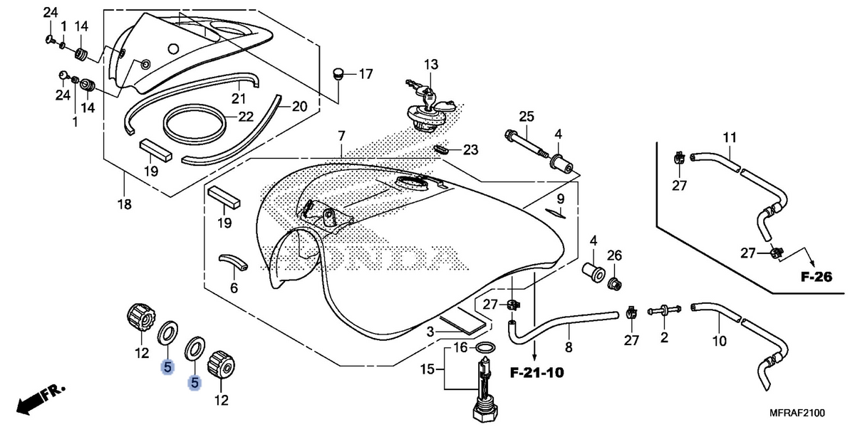 Honda OEM part 17514-MFY-A00