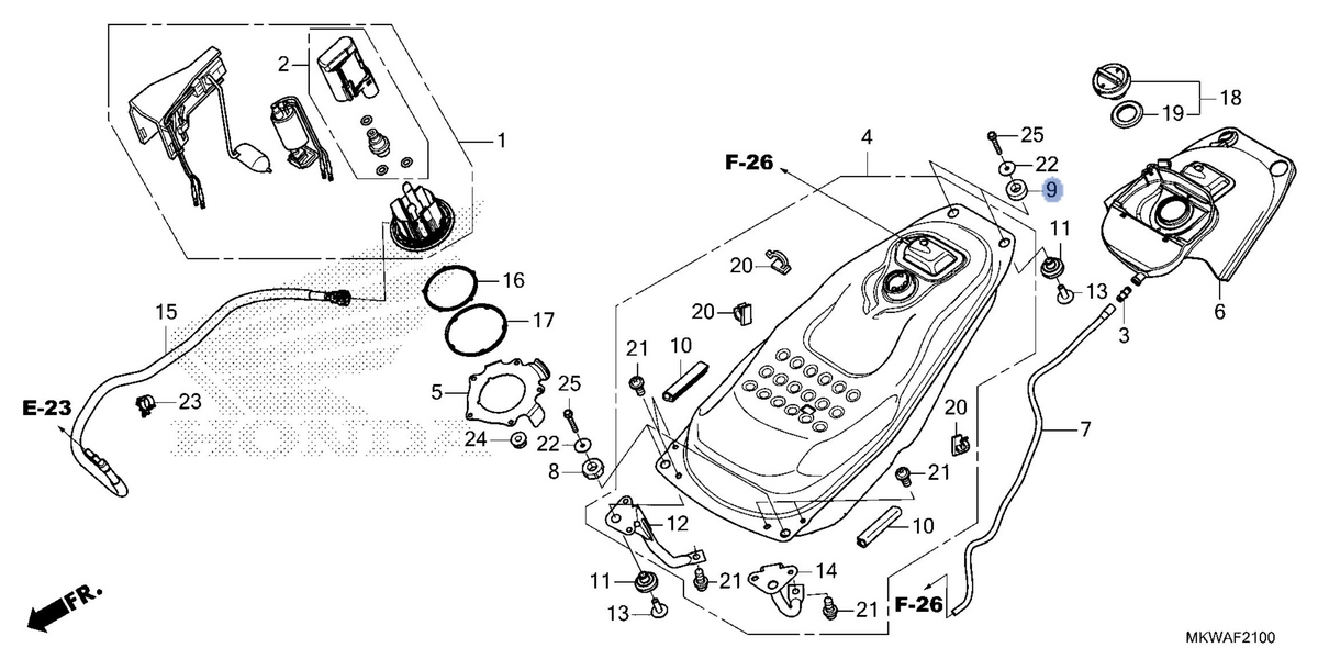 Honda OEM part 17514-MKW-D00