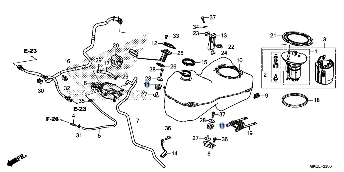 Honda OEM part 17515-GBB-000