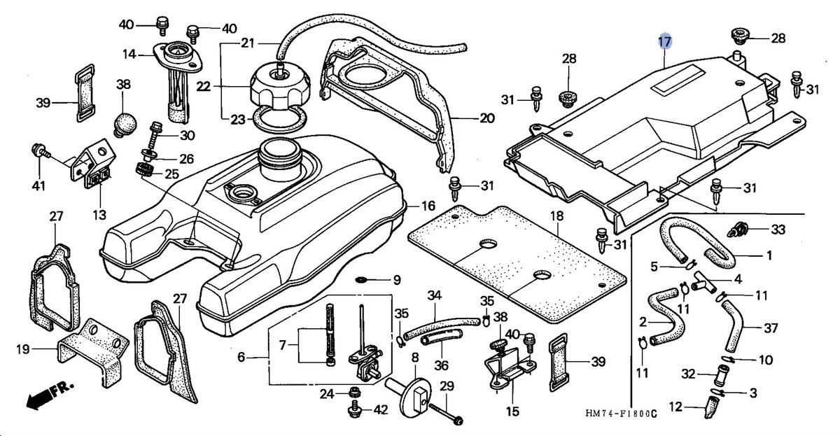 Honda OEM part 17515-HM7-000