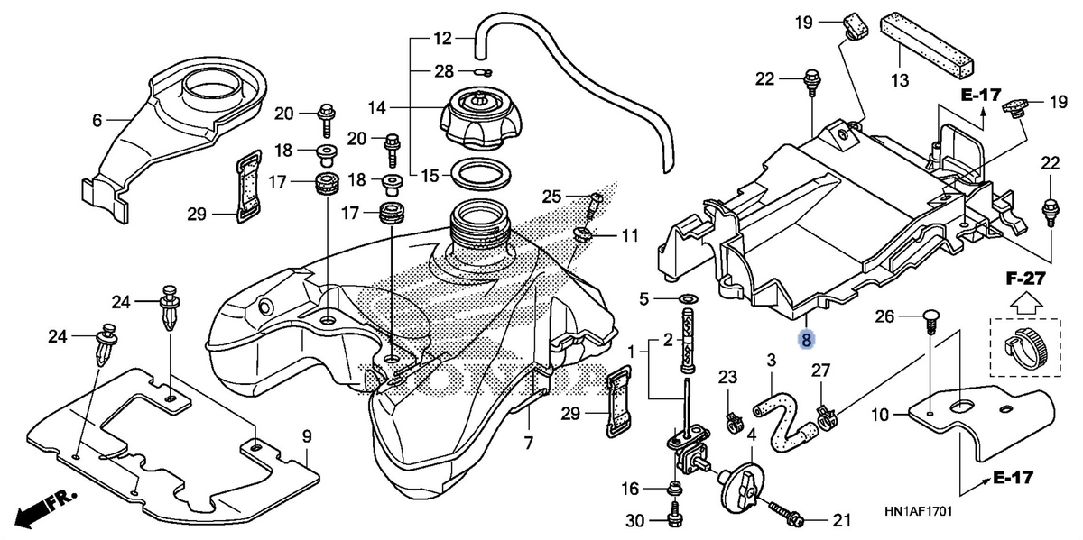 Honda OEM part 17515-HN1-A70