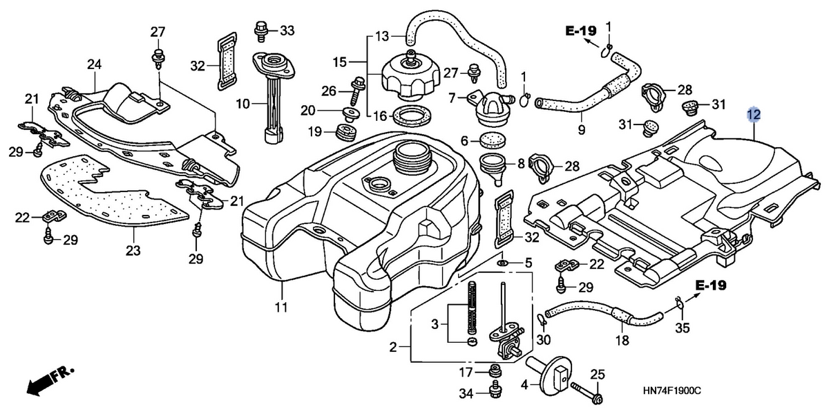 Honda OEM part 17515-HN7-010