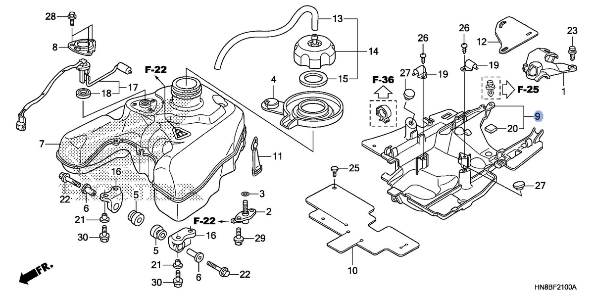 Honda OEM part 17515-HN8-A60