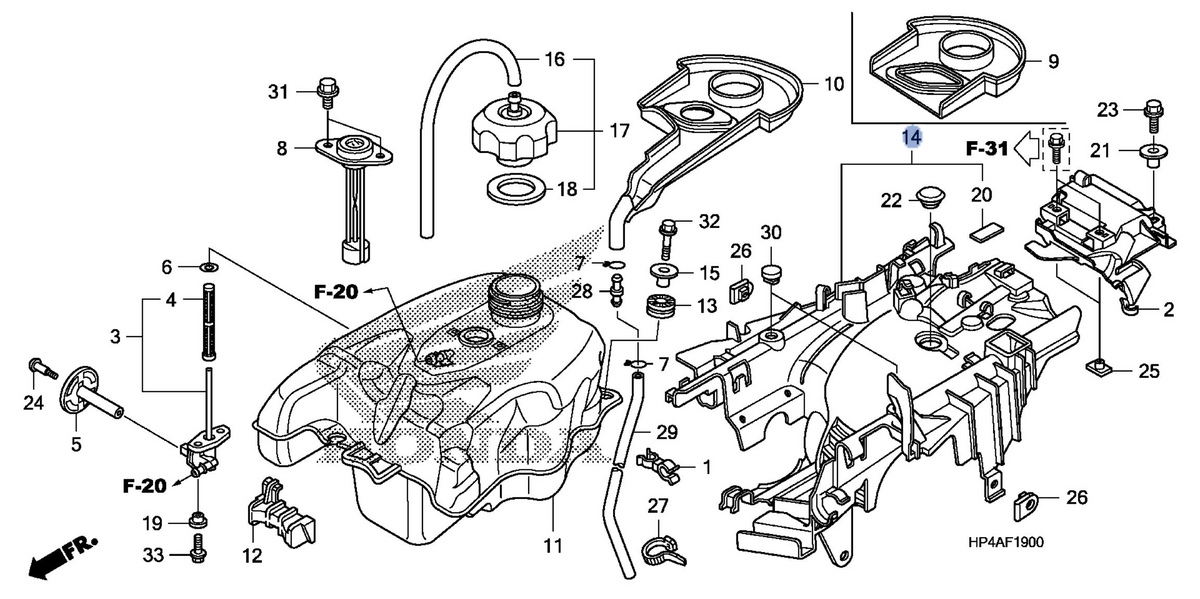 Honda OEM part 17515-HP7-A30