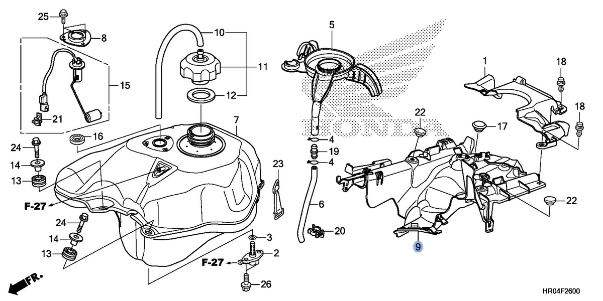 Honda OEM part 17515-HR0-F00