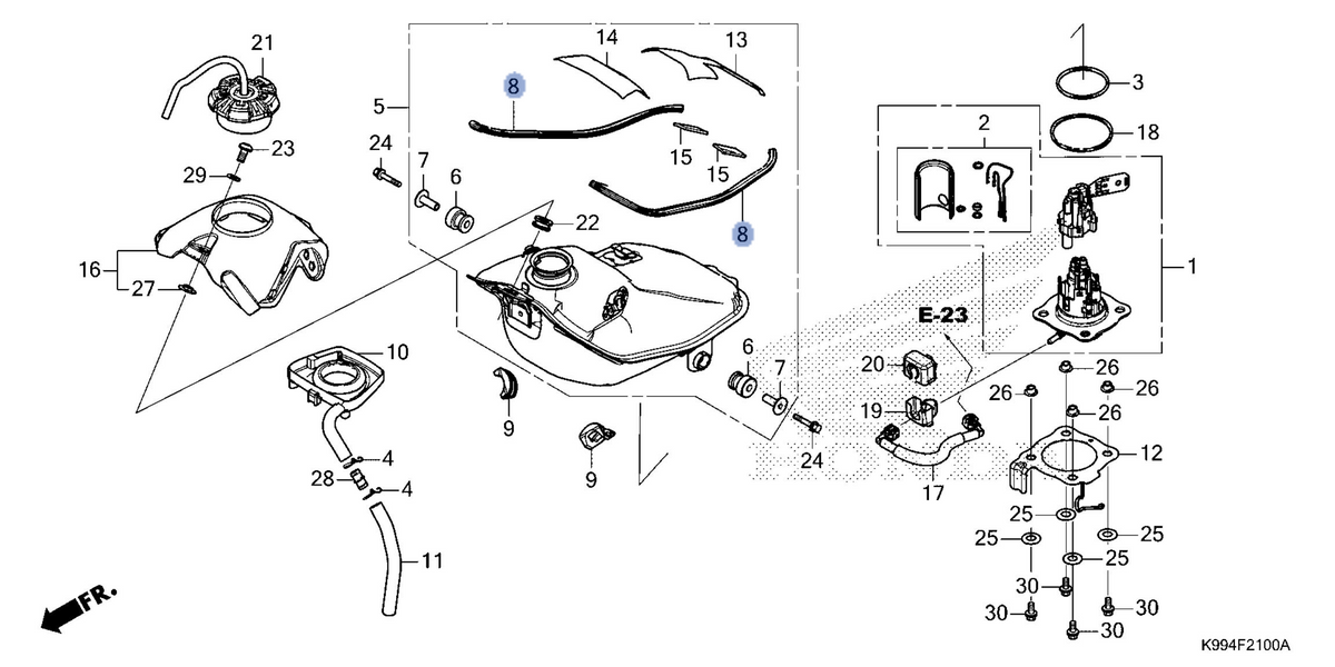 Honda OEM part 17515-K99-A00