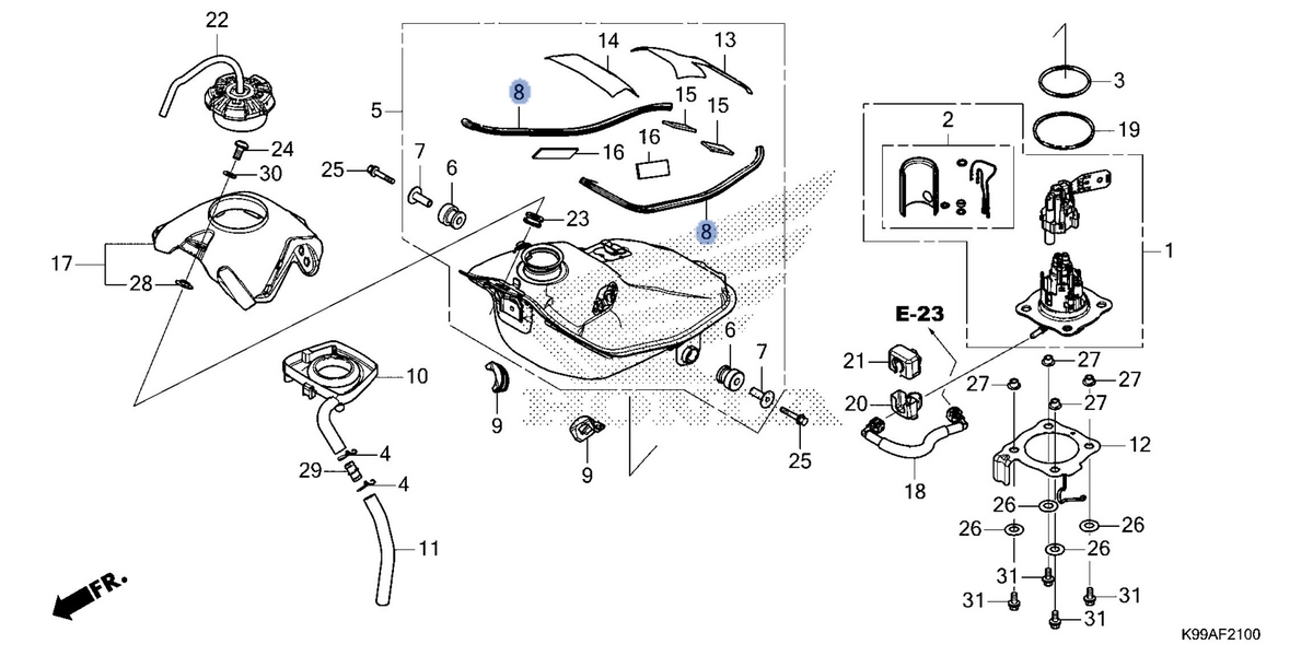 Honda OEM part 17515-K99-A70
