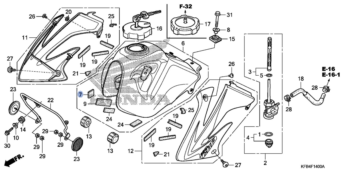 Honda OEM part 17515-KFB-840