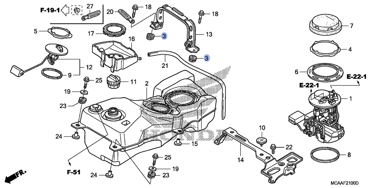 Honda OEM part 17515-MCA-A80