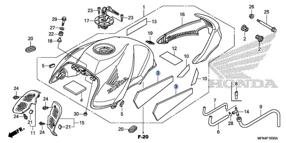 Honda OEM part 17515-MFN-D00