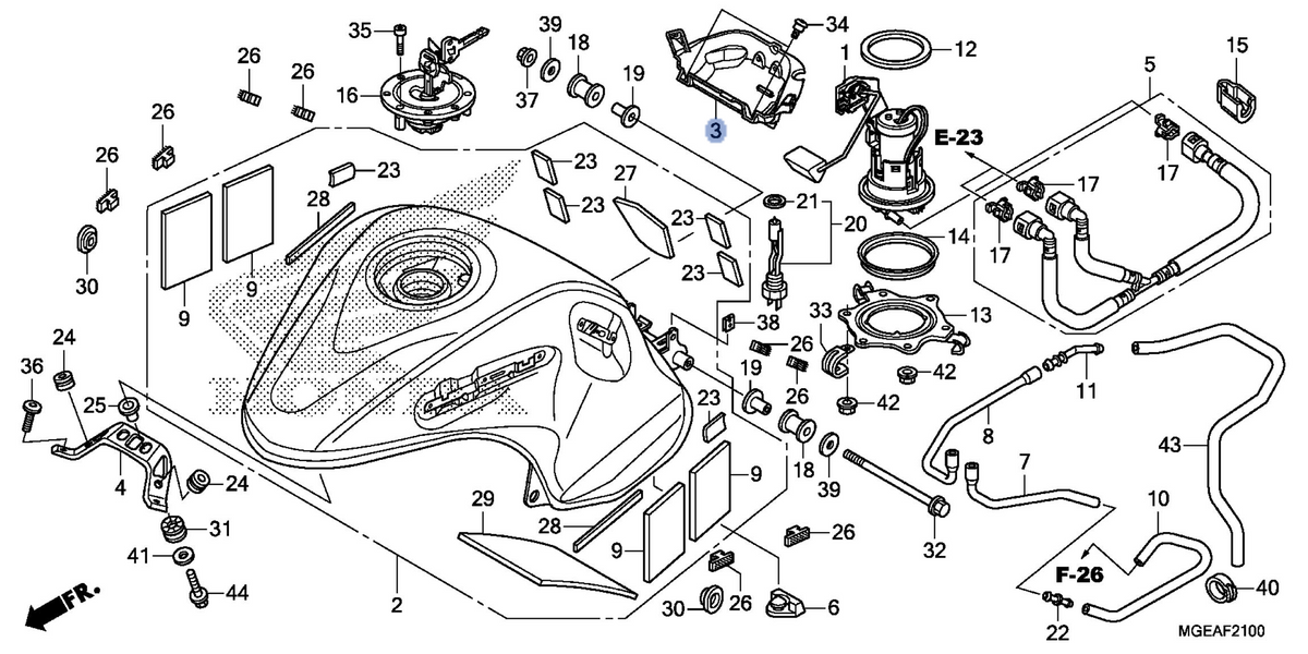 Honda OEM part 17515-MGE-000