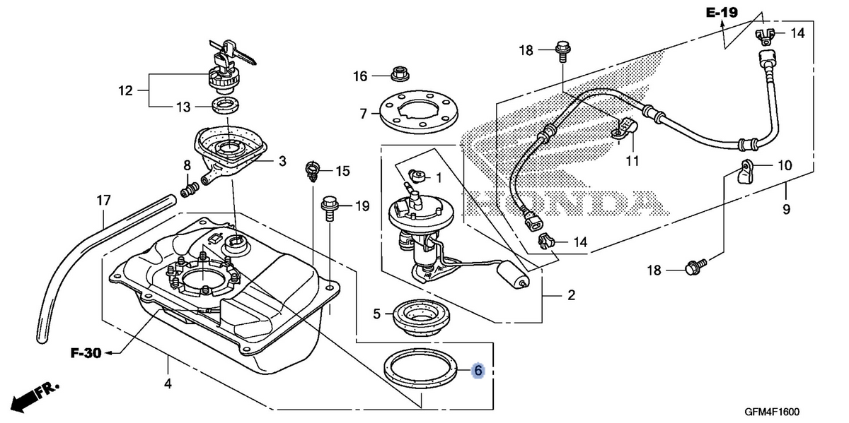 Honda OEM part 17516-GFM-970
