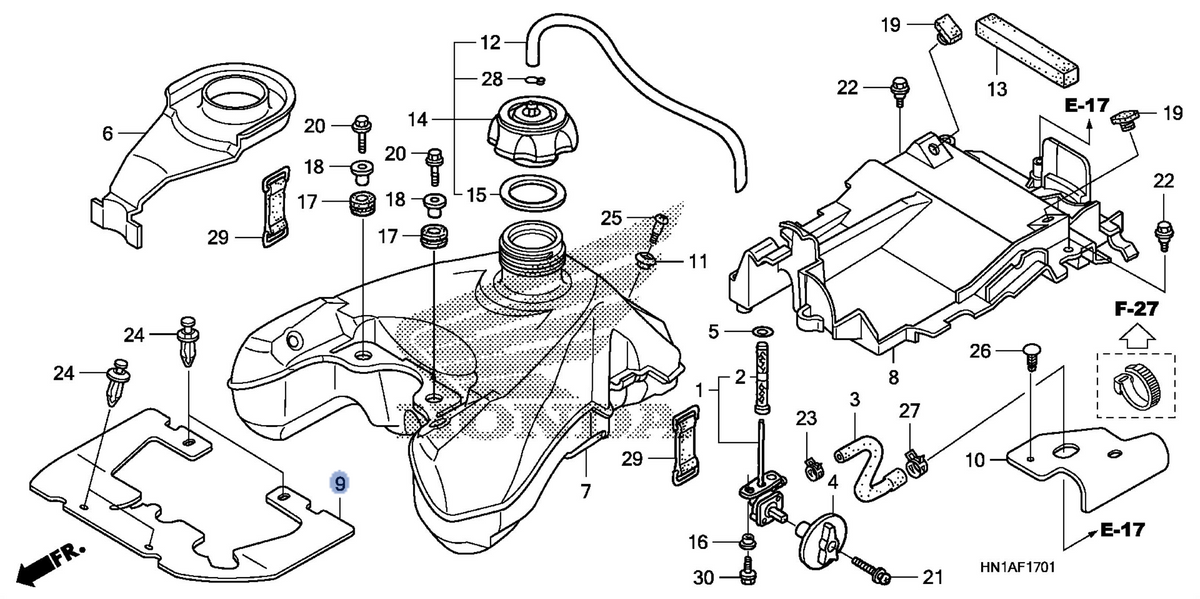 Honda OEM part 17516-HN1-A70