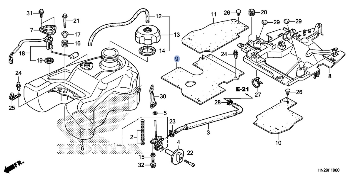 Honda OEM part 17516-HP0-A50