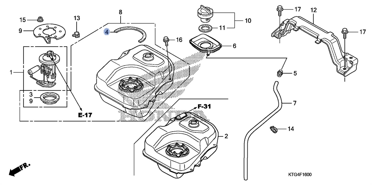Honda OEM part 17516-KTF-640