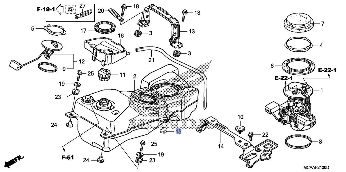 Honda OEM part 17516-MCA-A80