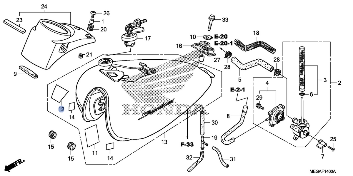Honda OEM part 17516-MFE-670