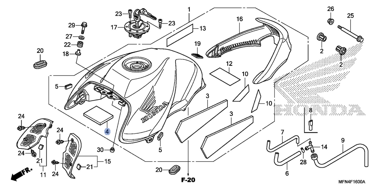 Honda OEM part 17516-MFN-D00