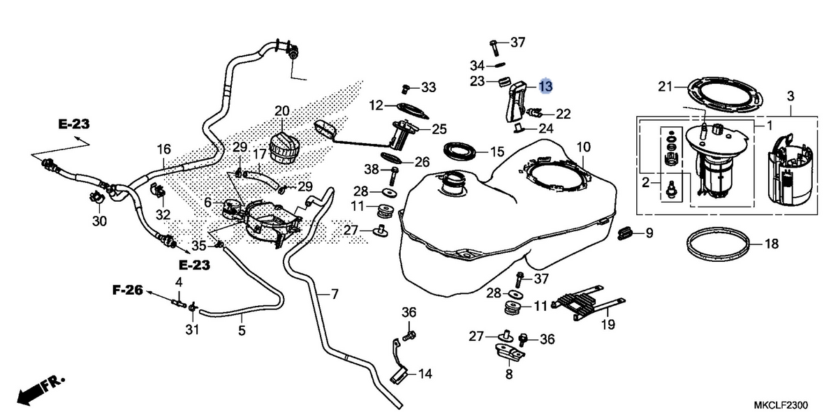 Honda OEM part 17516-MKC-A00