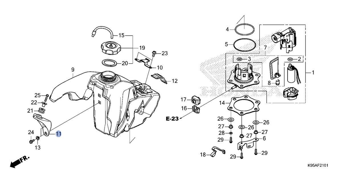 Honda OEM part 17516-MKE-AG0