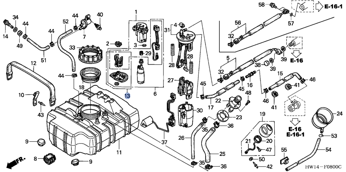 Honda OEM part 17516-S0X-A01