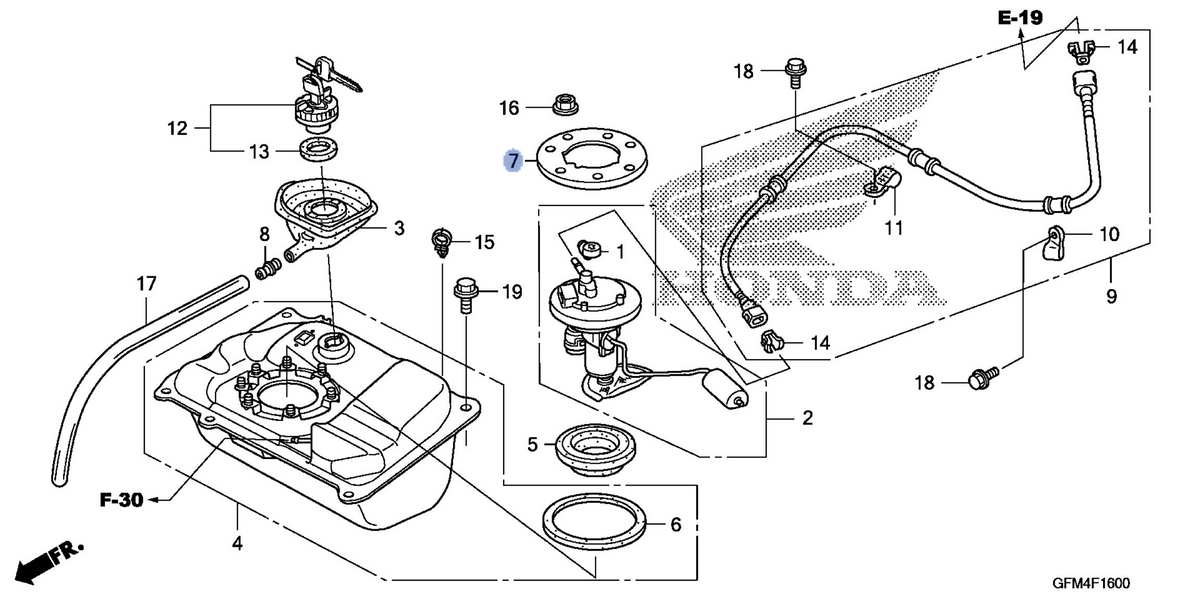 Honda OEM part 17517-GFM-970