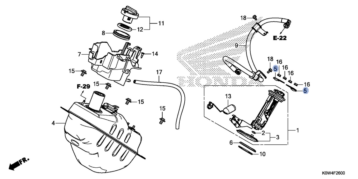 Honda OEM part 17517-GGL-J00