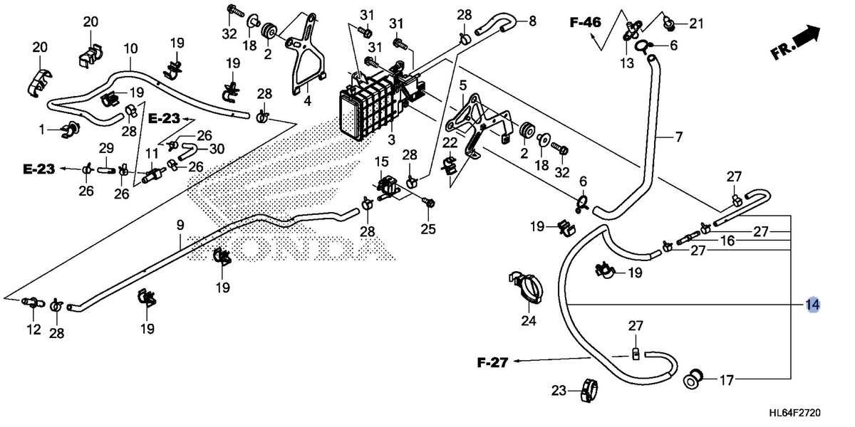Honda OEM part 17517-HL6-A00