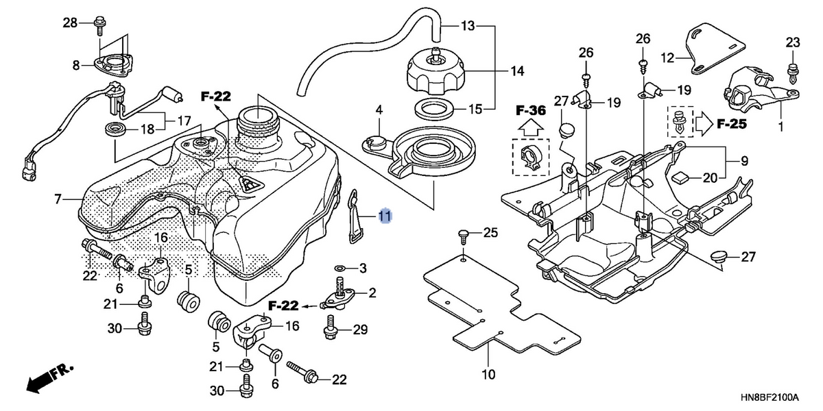 Honda OEM part 17517-HN8-000