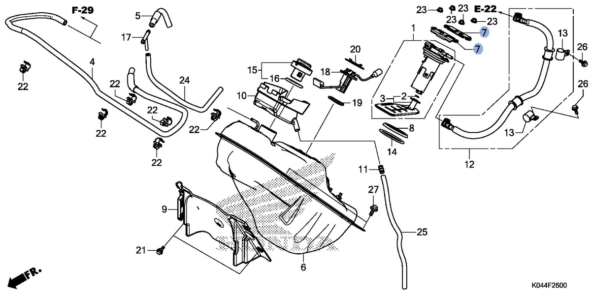 Honda OEM part 17517-K04-930