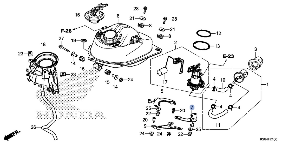 Honda OEM part 17517-K26-910