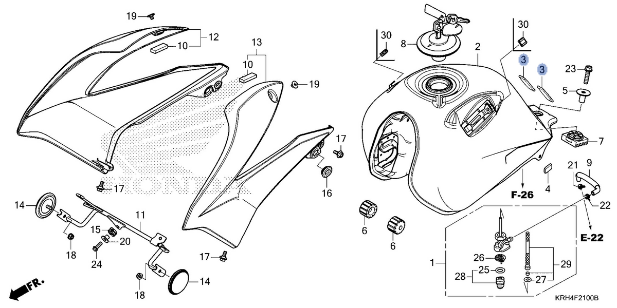 Honda OEM part 17517-KPF-900