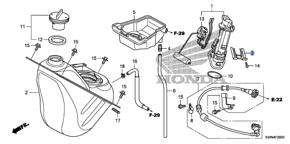 Honda OEM part 17517-KWB-600