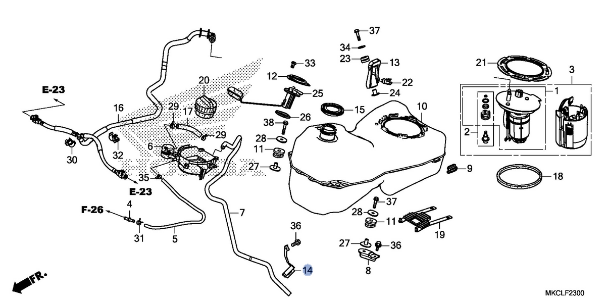 Honda OEM part 17517-MKC-A00