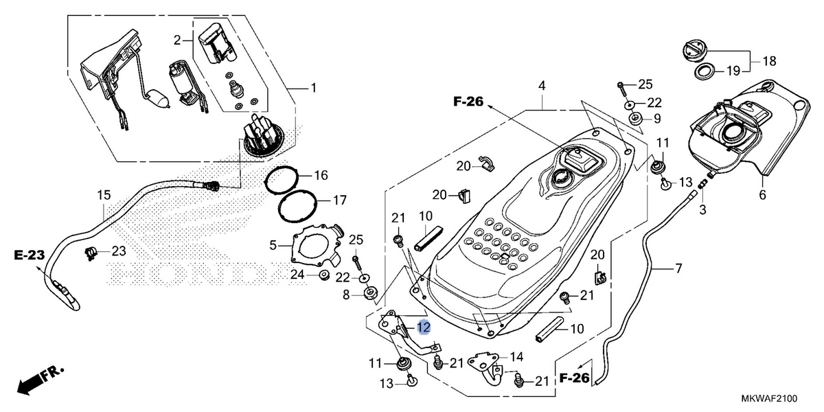 Honda OEM part 17517-MKW-D00