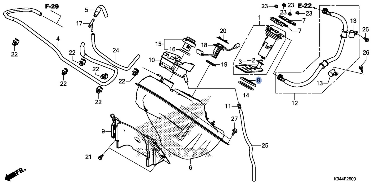 Honda OEM part 17518-GGL-J00