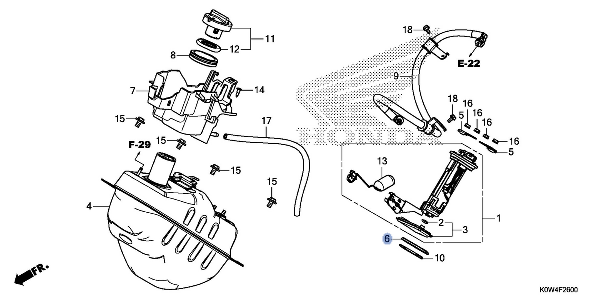Honda OEM part 17518-GHB-601