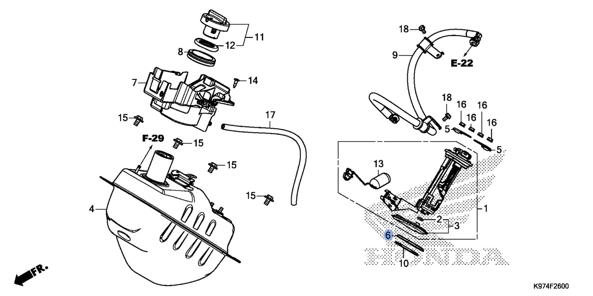 Honda OEM part 17518-GHB-603