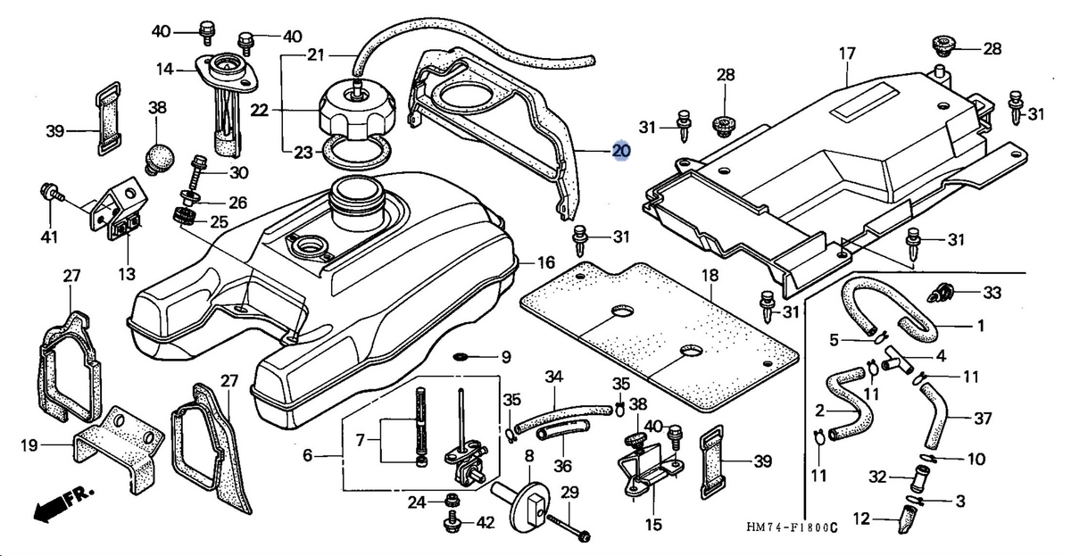 Honda OEM part 17518-HM7-A00