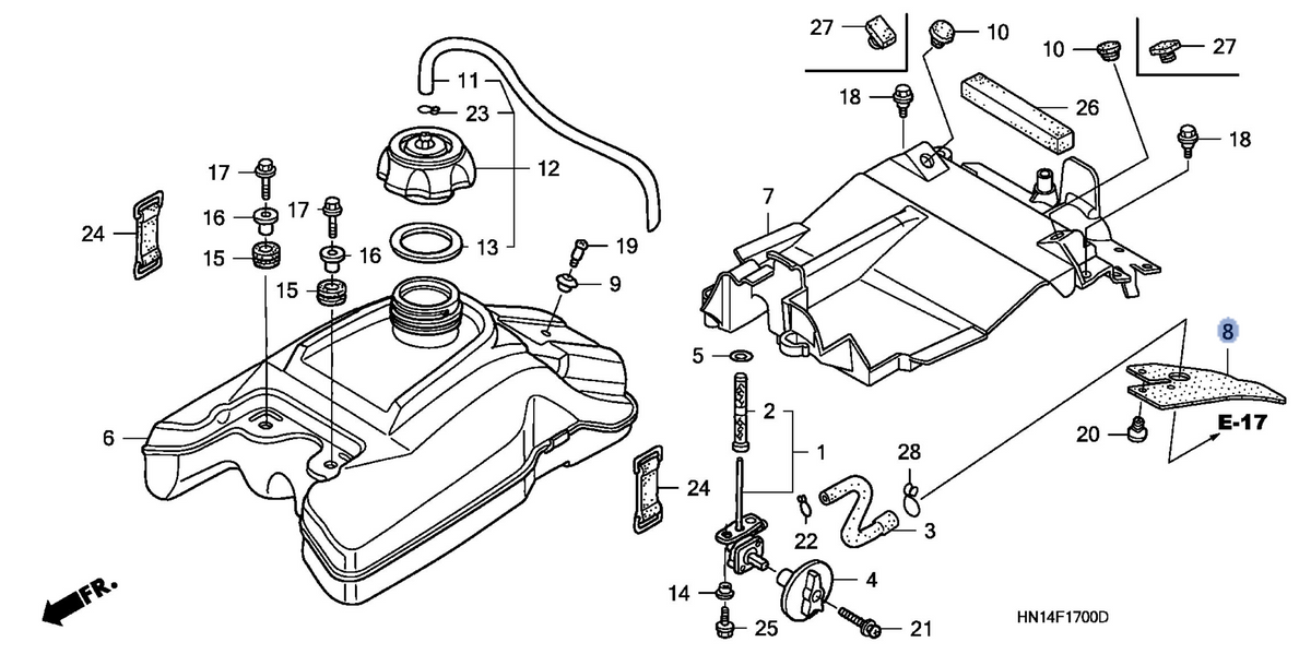Honda OEM part 17518-HN1-000