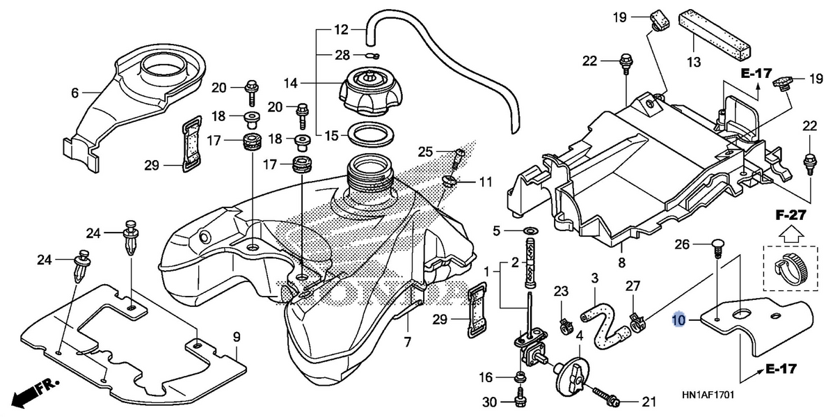 Honda OEM part 17518-HN1-A70