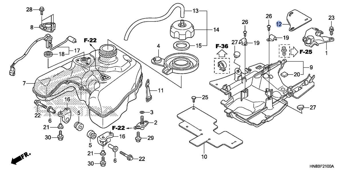 Honda OEM part 17518-HN8-A60