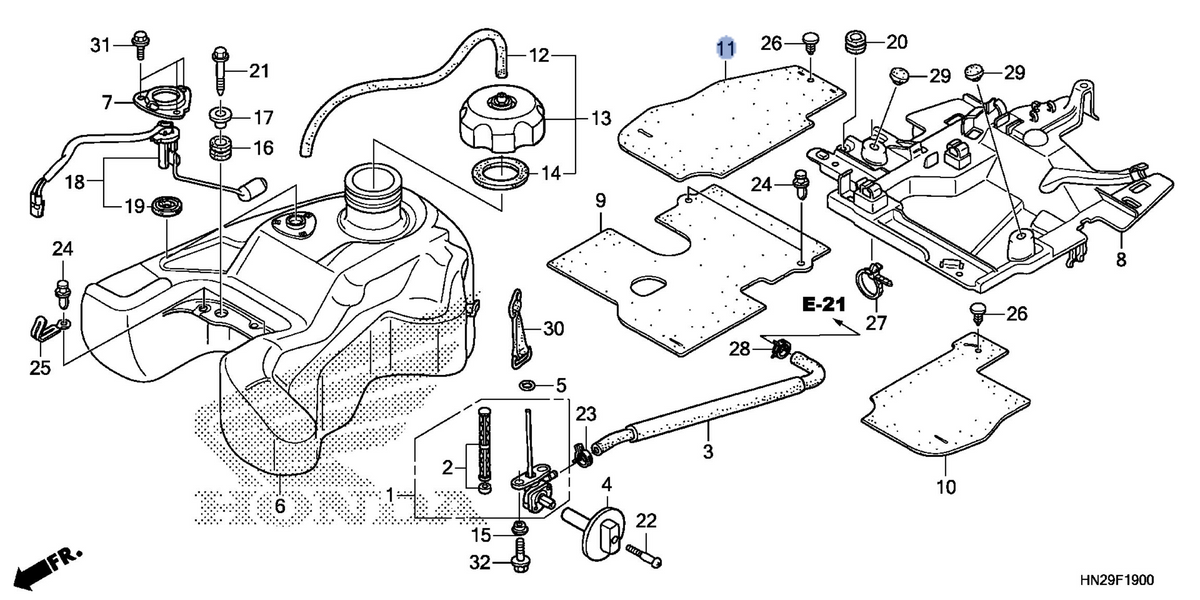 Honda OEM part 17518-HP0-A00