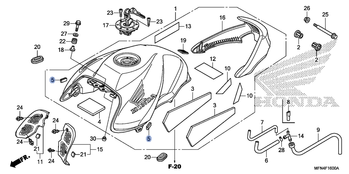 Honda OEM part 17518-MFN-D00