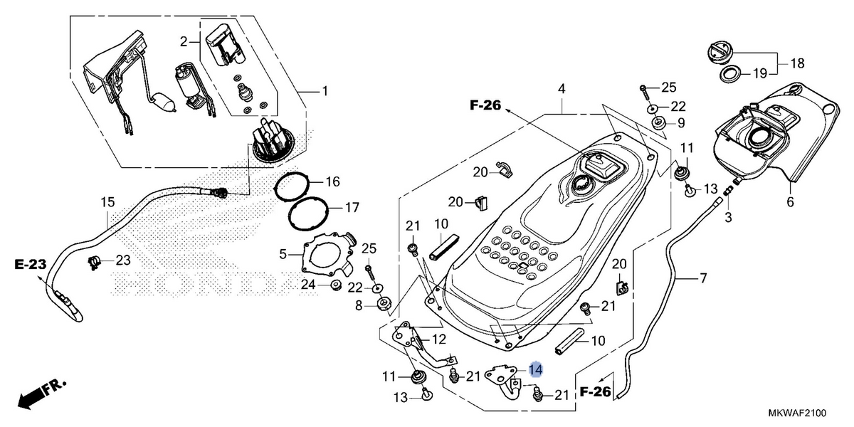 Honda OEM part 17518-MKW-D00