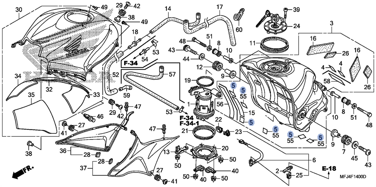 Honda OEM part 17518-MY9-690
