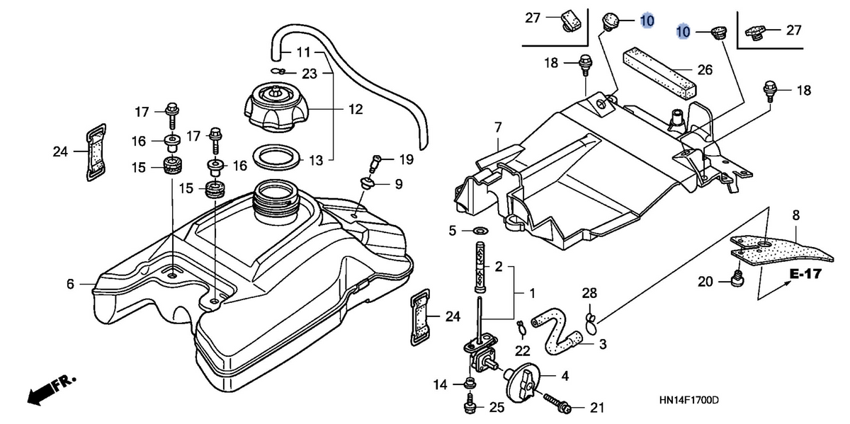 Honda OEM part 17519-HN1-000