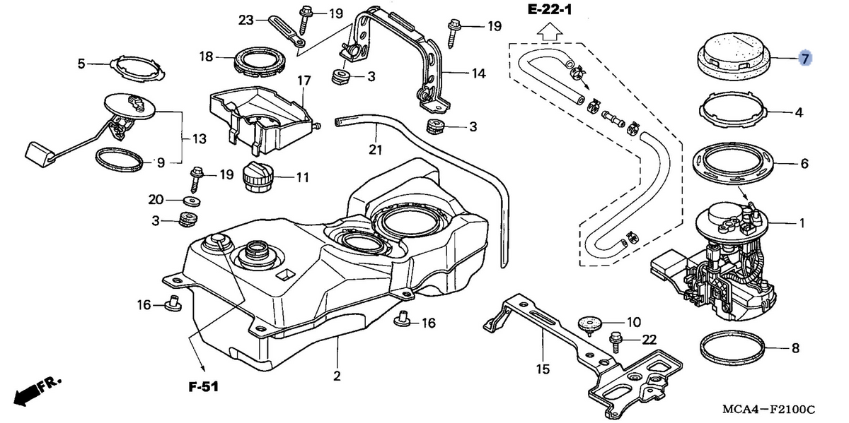Honda OEM part 17519-MCA-000